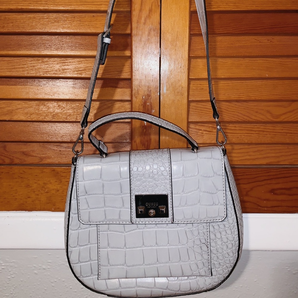 Guess Cross Body Bag | Snake Skin | Gray